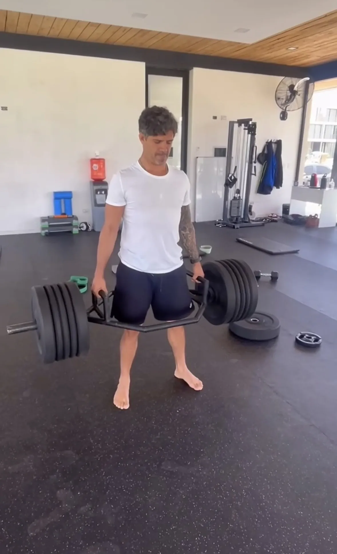 Trabajo de fuerza en gimnasio